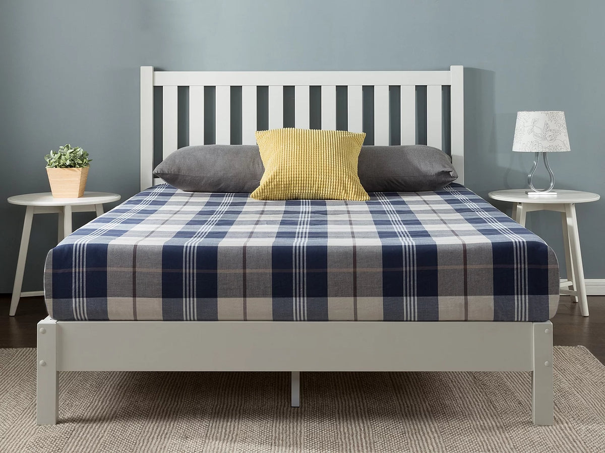 Wood Platform Bed Frame with Headboard, Full O638879