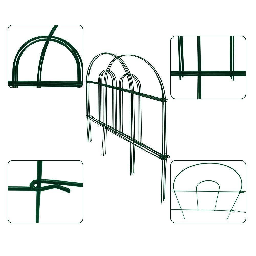 18 in x 50 ft Rustproof Green Iron Garden Fence Z27832