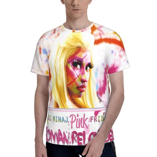 Polyester Graphic Round Neck Short Sleeve T-Shirt Q75238
