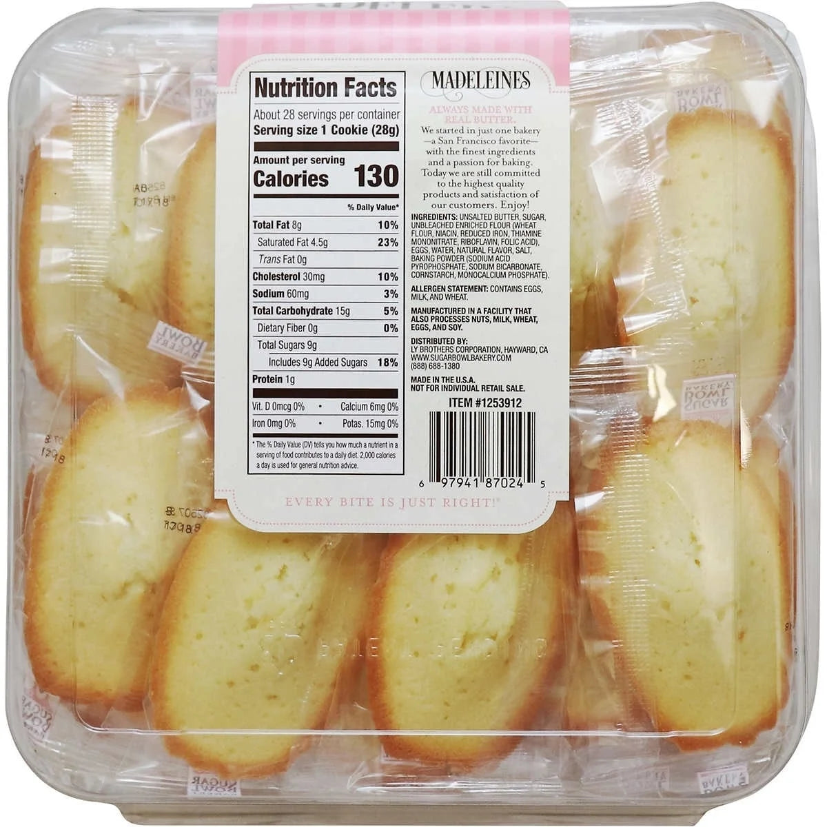 Madeleine Cookies 1 Ounce (28 Count) L16847
