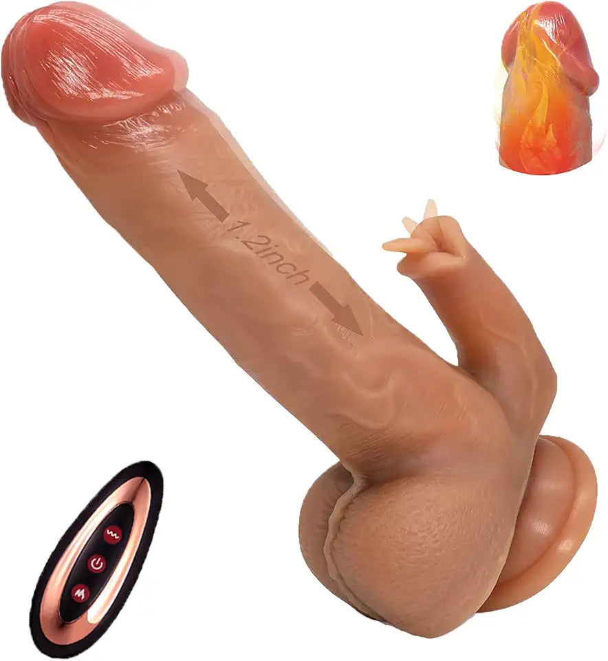Thrusting Vibrating Dildo 360° Rotating 10 Mould Vibrator 42° Heating Suction Cup I316422