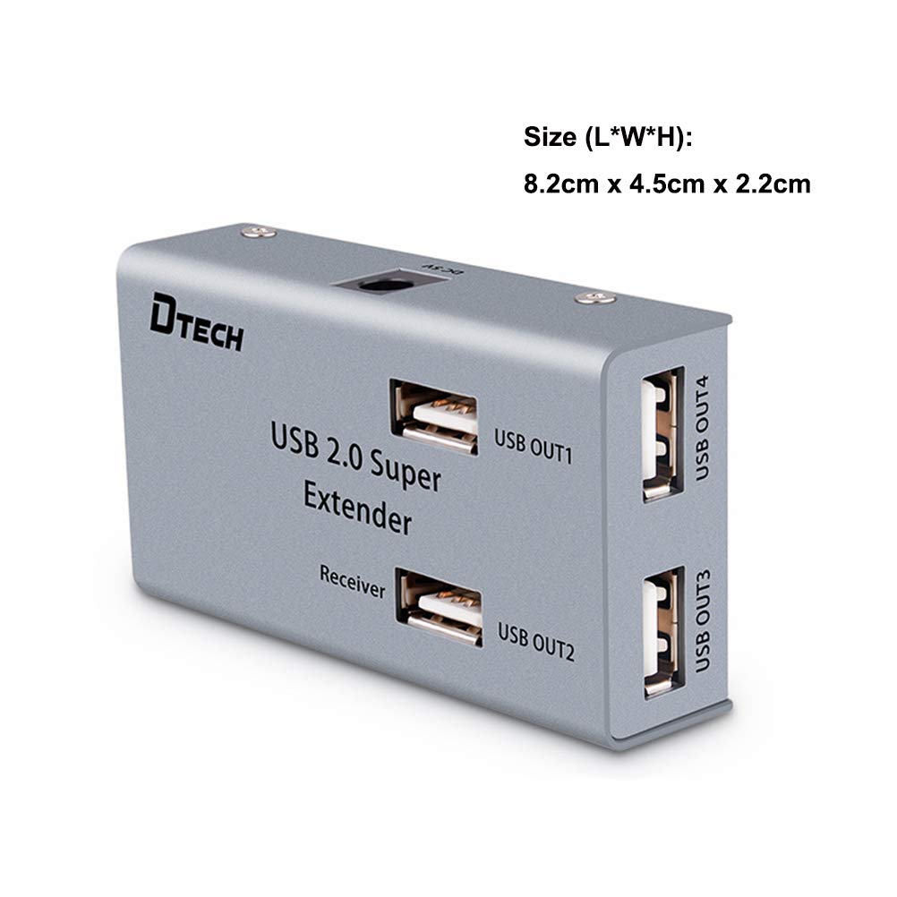 50m USB Extender over Ethernet Cat5 Cat6 with 4 USB Ports A384715