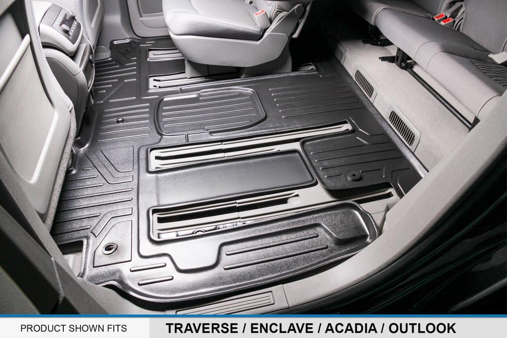 Black 2 Row Floor Mat Liner Set M933