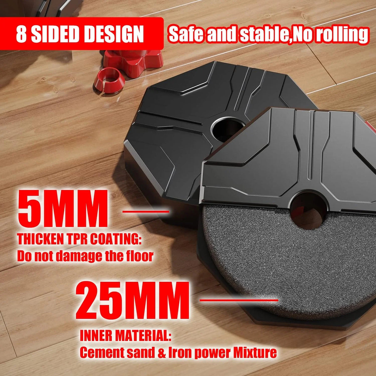 44 lbs. 4-in-1 Adjustable Dumbbell, Barbell, and Kettlebell Weight Set U43090