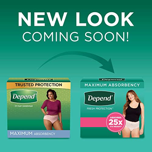 Medium Disposable Incontinence Underwear for Women, Blush, 18 Count J3753