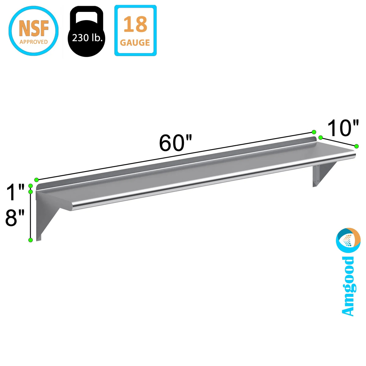 Stainless Steel Wall Shelf H744