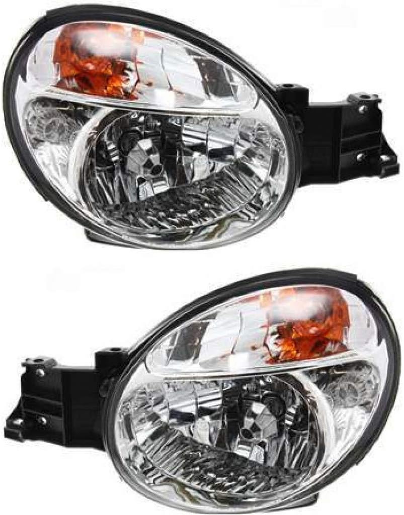 Subaru Impreza Headlight 2002 2003 Pair Driver and Passenger Side w/Bulbs Q15378