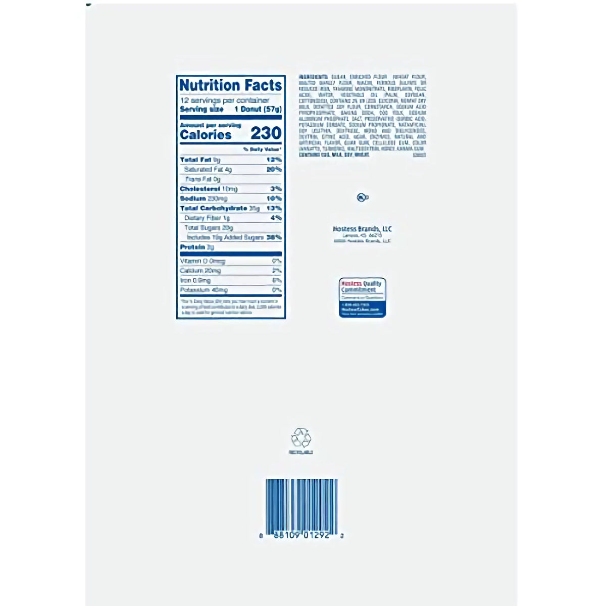 6 Count Box 4 Ounces Glazed Donuts P883939