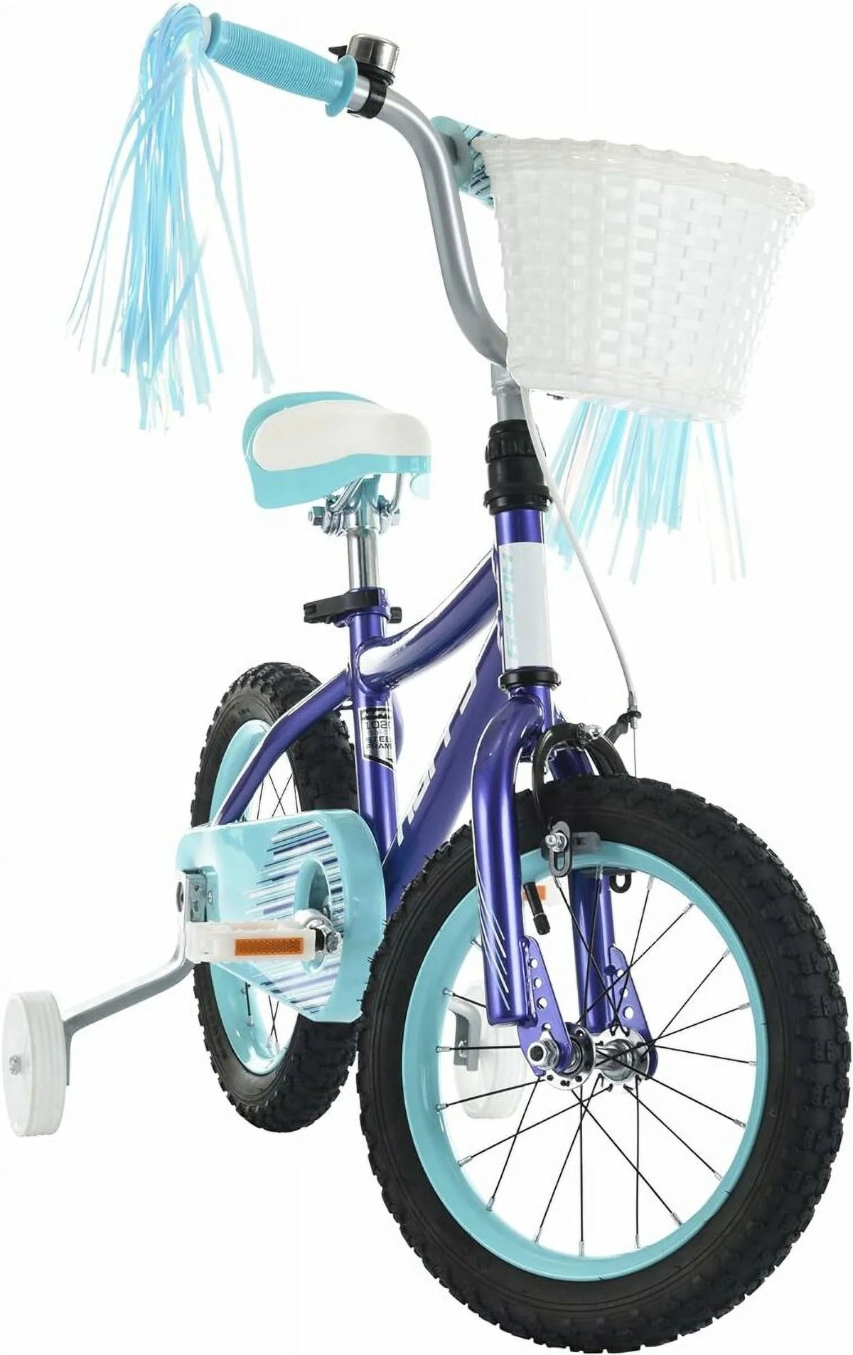Girl's Bike with Training Wheels, Streamers, and Basket Z888013