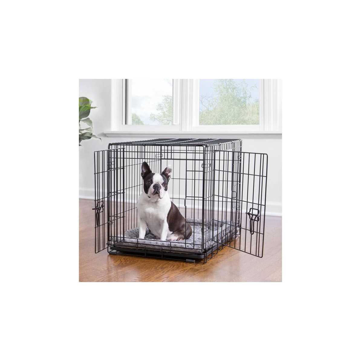 Double Door Folding Wire Dog Crate with Divider Panel H970