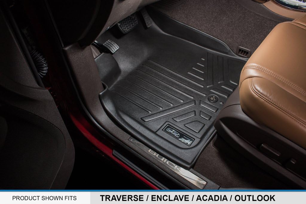 Black 2 Row Floor Mat Liner Set M933
