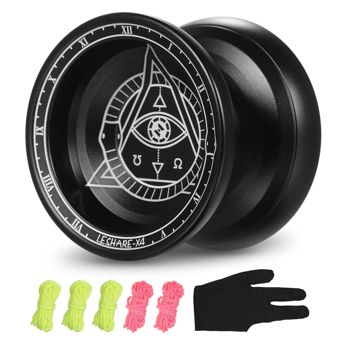 Aluminum Alloy Yoyo Ball with 5 Strings and User Manual Y299317