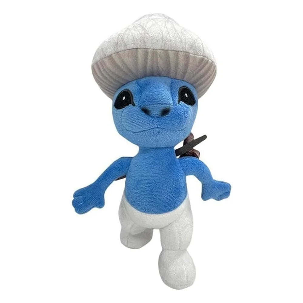 Blue Mushroom Cat Plush Toy 10'' Stuffed Animal Plushie Doll N89049