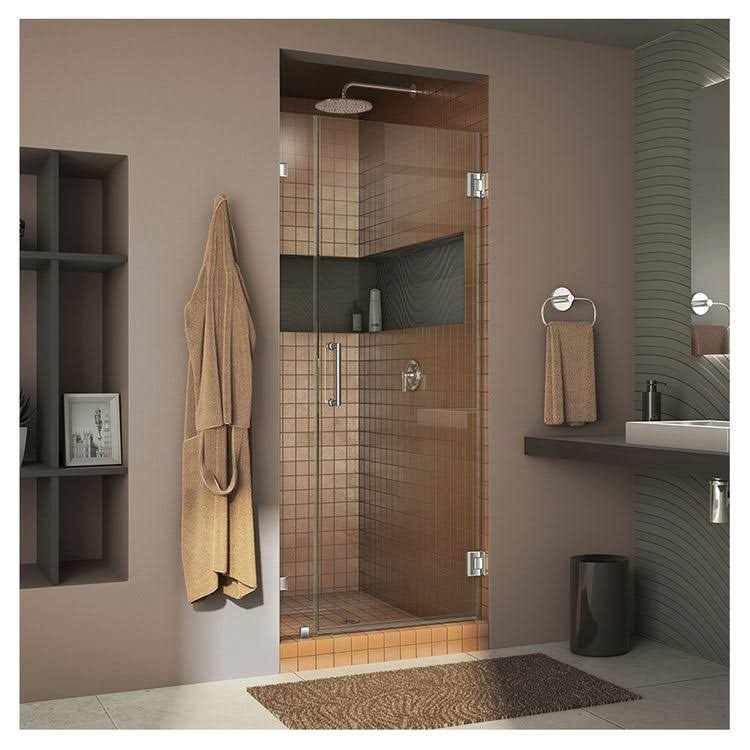 Fully Frameless Hinged Shower Door Chrome G8602