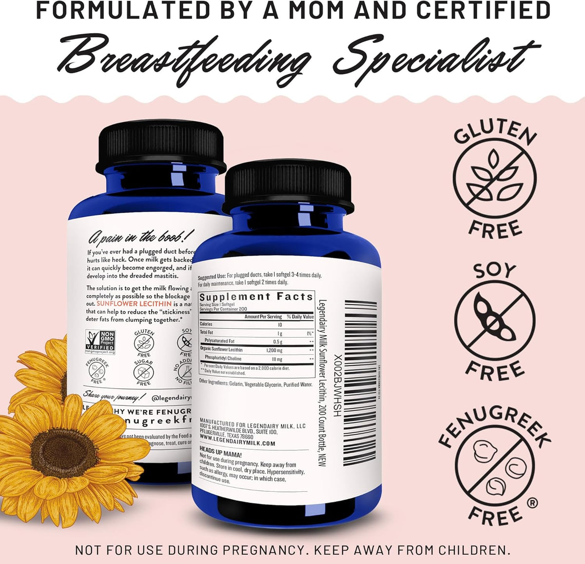 Sunflower Lecithin Liquid Drops, Vitamin D3 & K2 Liquid Drops P1576