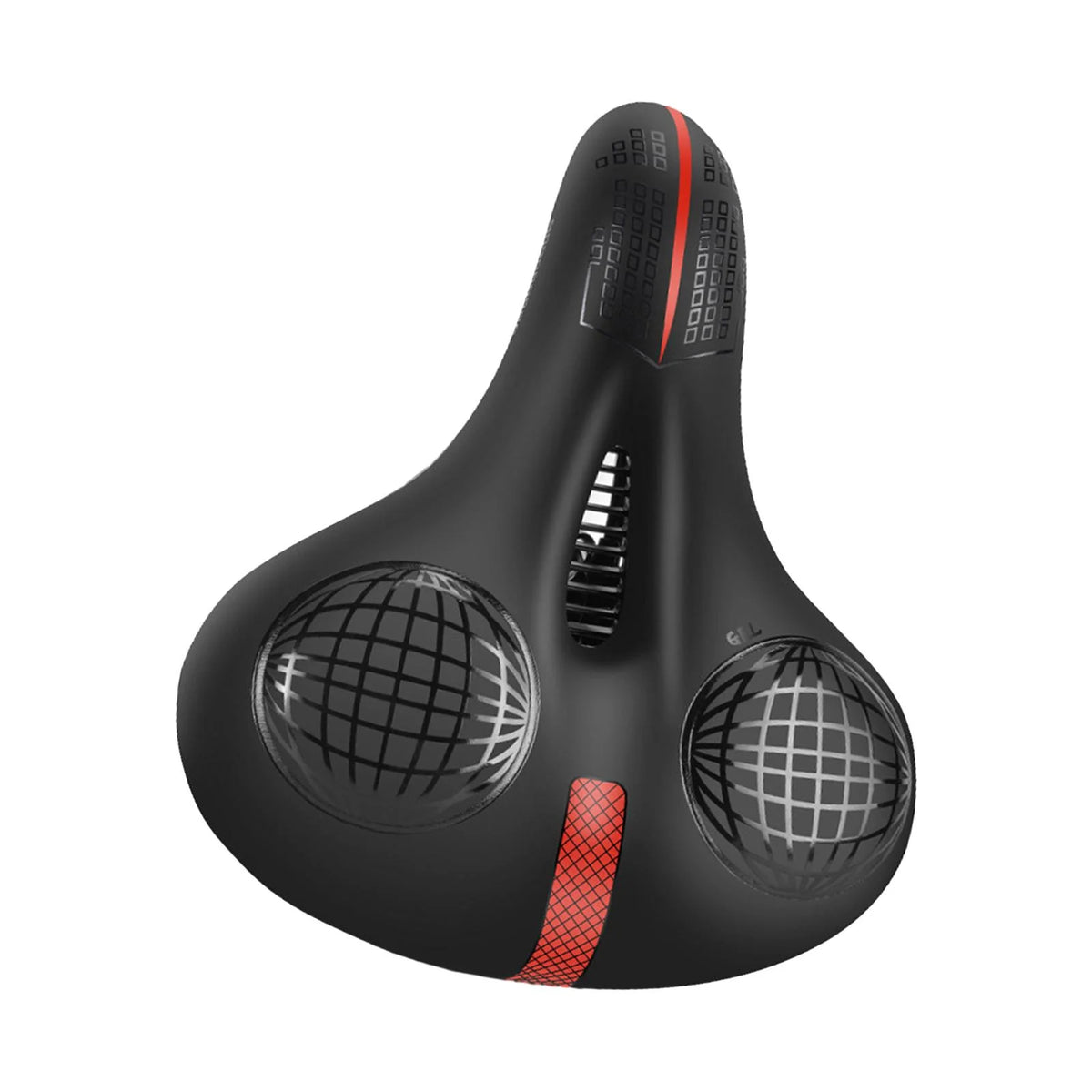 Black and Red Padded Bike Seat Cushion R823