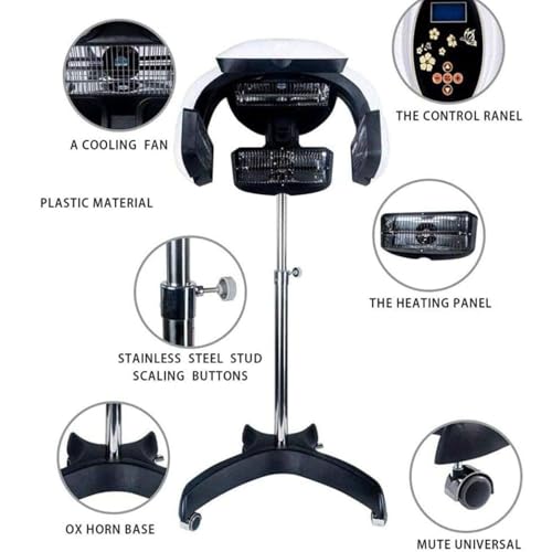 800W Salon Rolling Hood Hair Dryer Q249