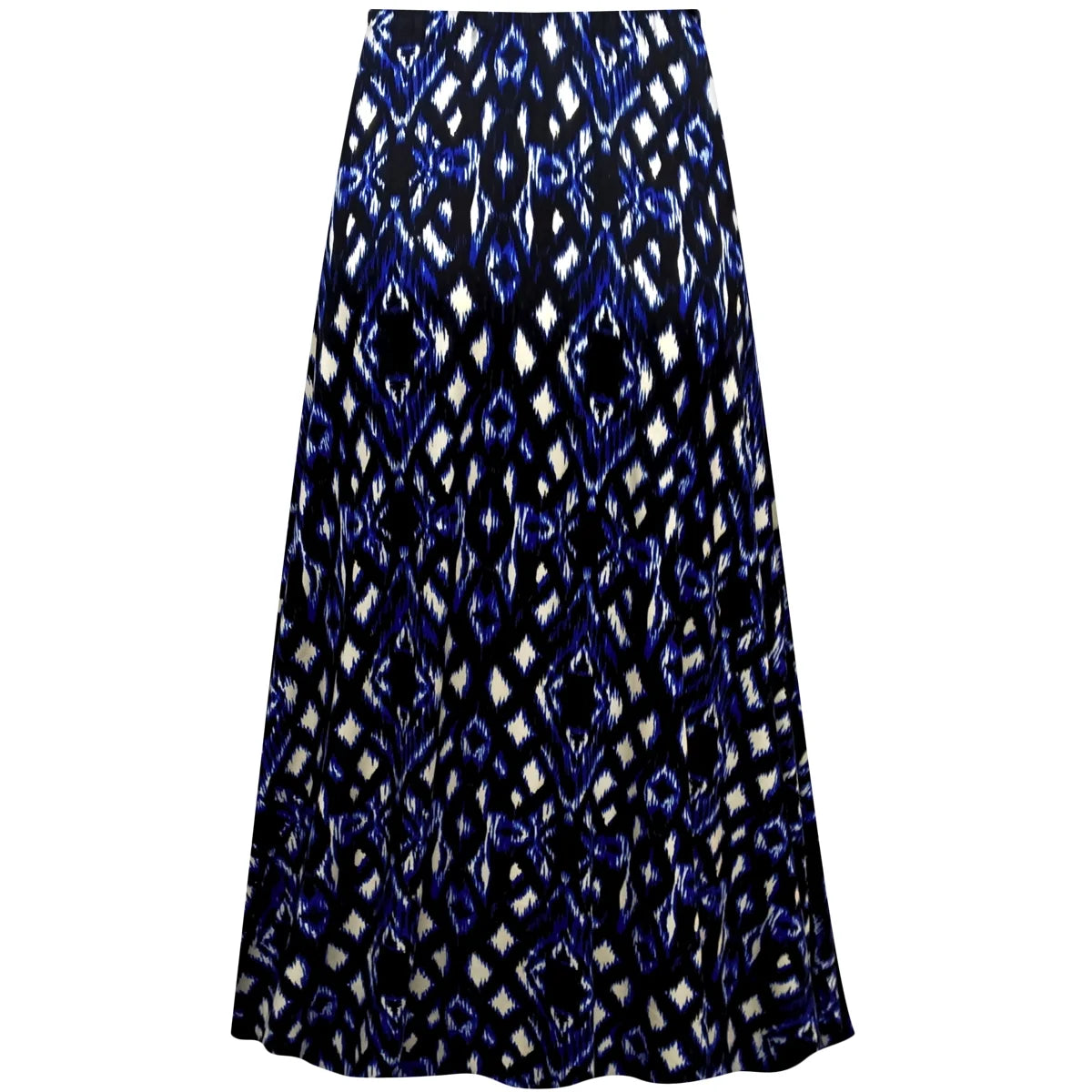 Black Diamond Print A-Line Maxi Skirt Z620819