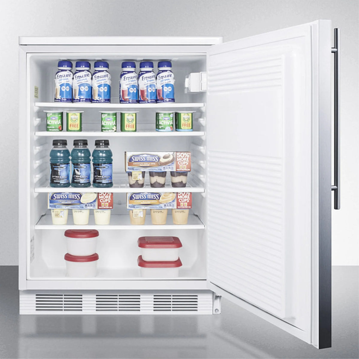 Built-in Undercounter All-Refrigerator with Lock and Stainless Steel Door M71398