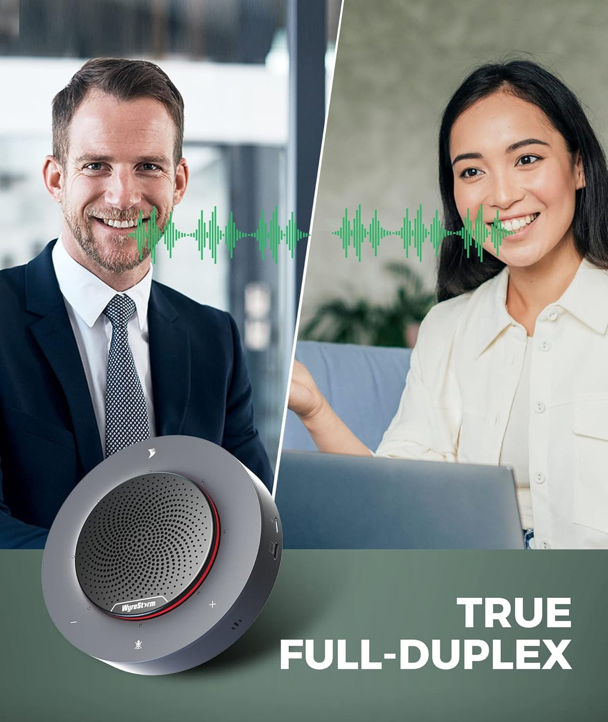 USB Conference Speakerphone with 4 Noise-canceling Mics H638