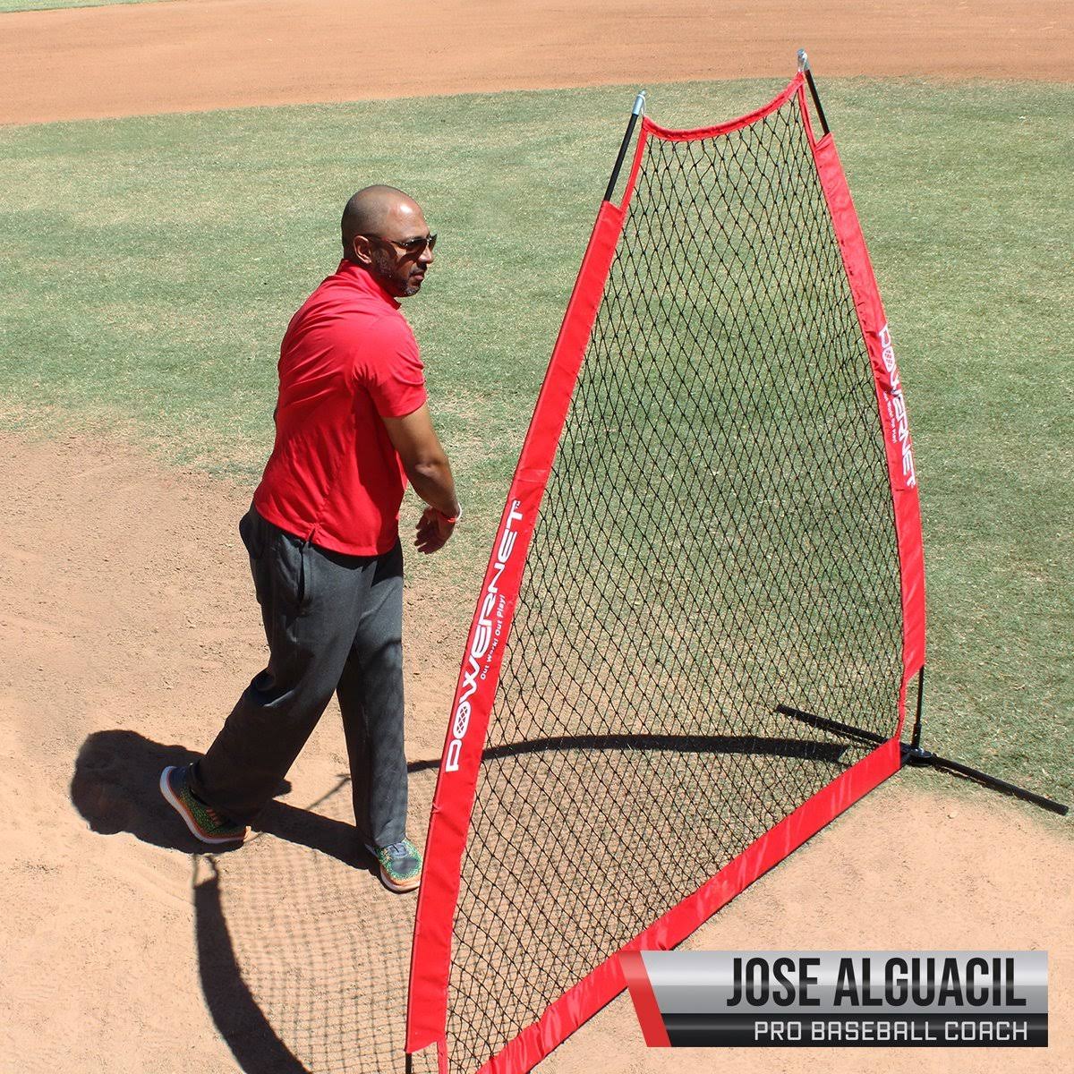 Portable Baseball Pitching Screen 7 x 7 Royal Blue Q64565