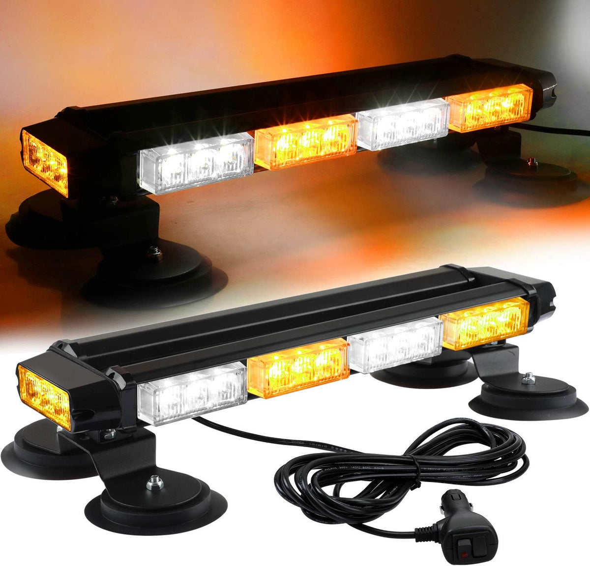 16.8 Inch LED Strobe Flashing Light Bar with Magnetic Base X693500