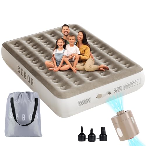 Queen Air Mattress with Built in Pump, 18" T358635