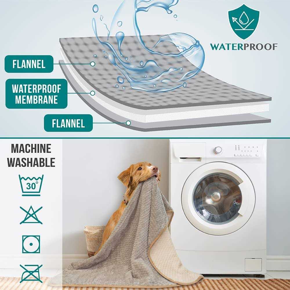 Sherpa Fleece Waterproof Waffle Cat Dog Blanket H150