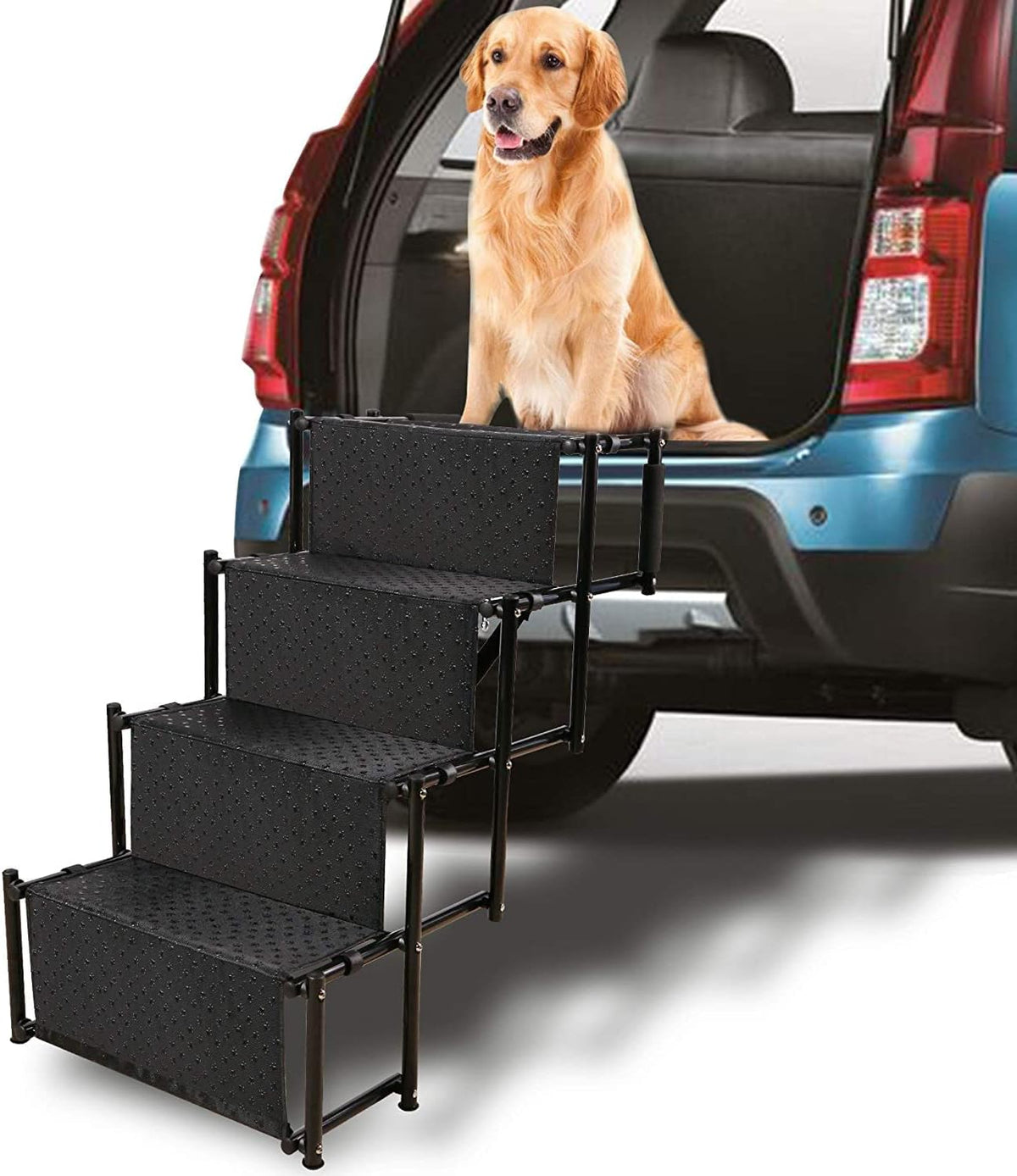 30 Inches High 4 Steps Metal Folding Pet Stairs J14254