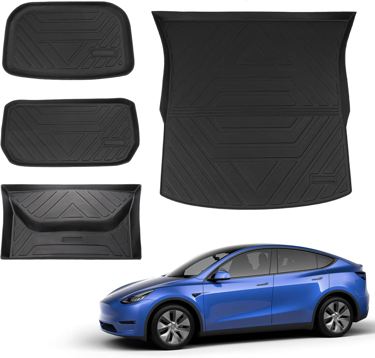 Tesla Model Y Trunk Mat Floor Mats Cargo Liner 5-Seater E808