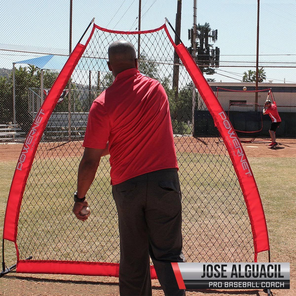 Portable Baseball Pitching Screen 7 x 7 Royal Blue Q64565
