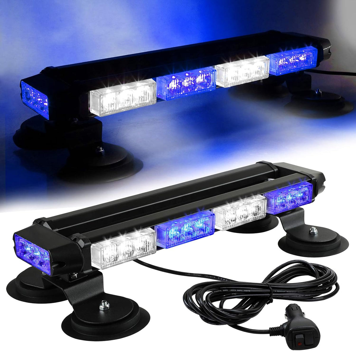 16.8 Inch LED Strobe Flashing Light Bar with Magnetic Base X693500