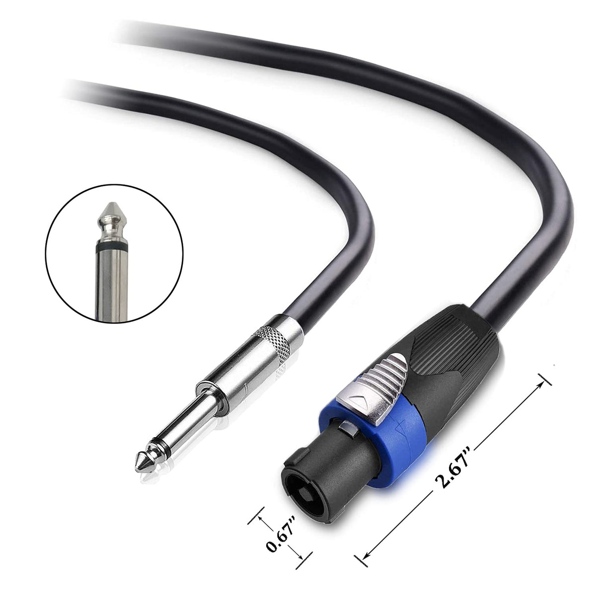 2 Pack 30ft Speakon to 1/4 Inch Speaker Cable G354062