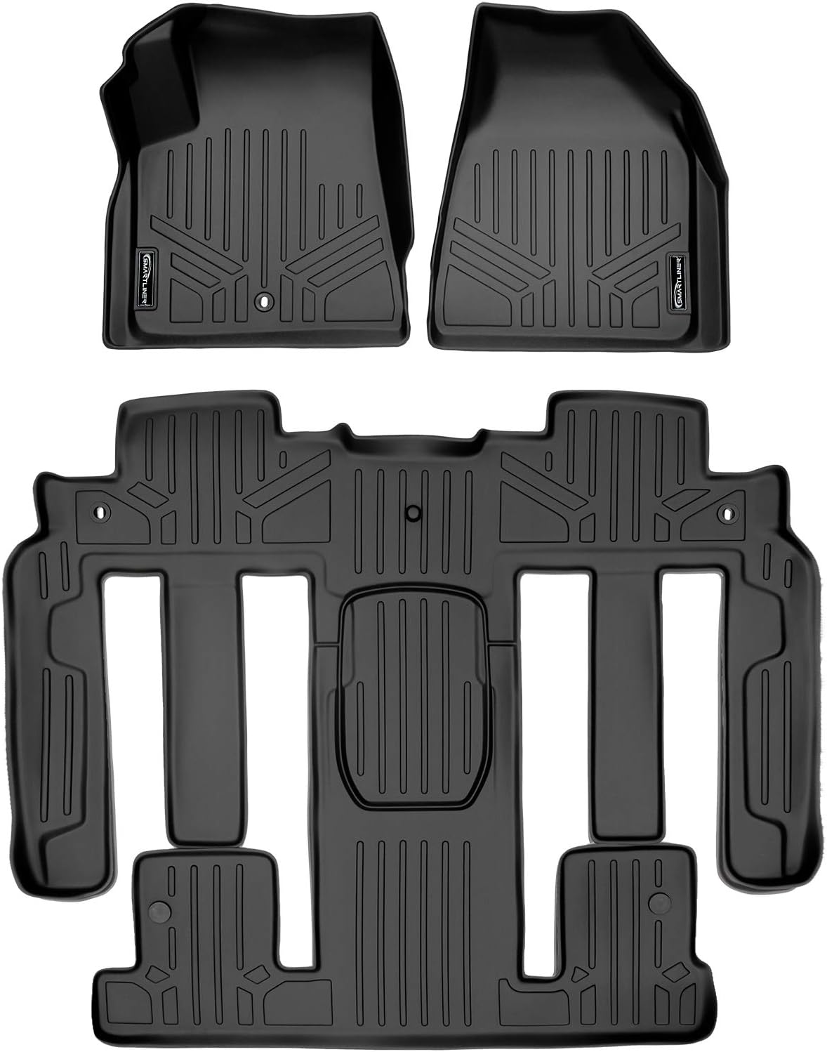 Black 2 Row Floor Mat Liner Set M933