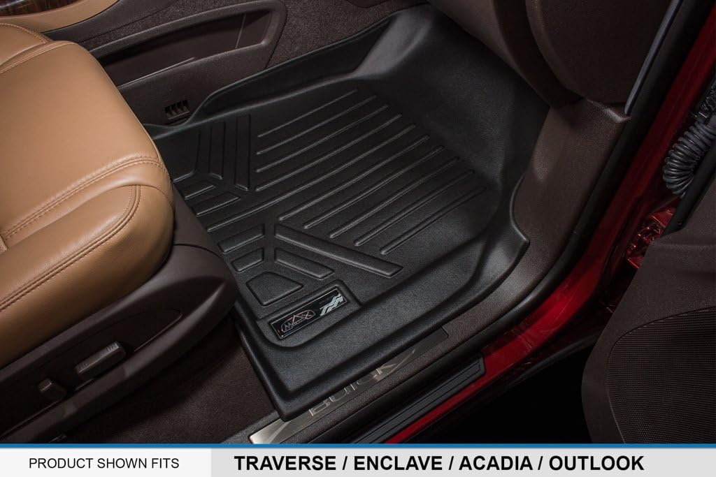 Black 2 Row Floor Mat Liner Set M933