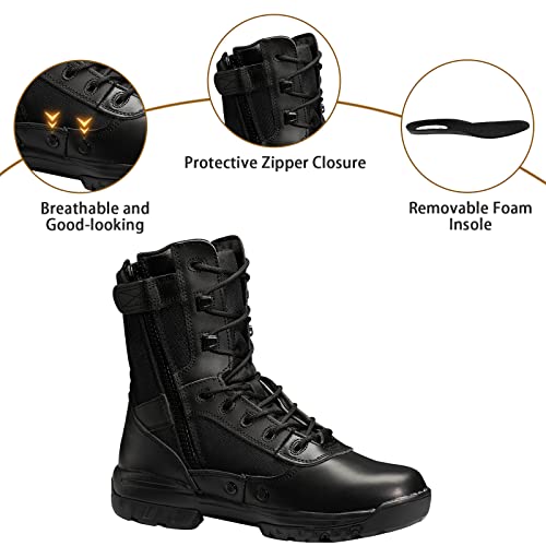 Men's Military Tactical Boots with Zipper L128