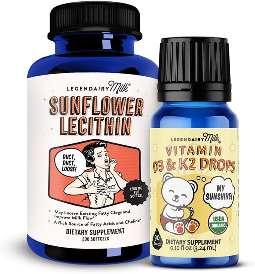 Sunflower Lecithin Liquid Drops, Vitamin D3 & K2 Liquid Drops P1576
