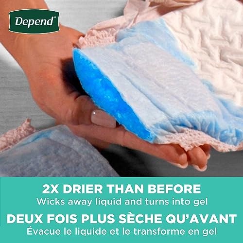 Medium Disposable Incontinence Underwear for Women, Blush, 18 Count J3753
