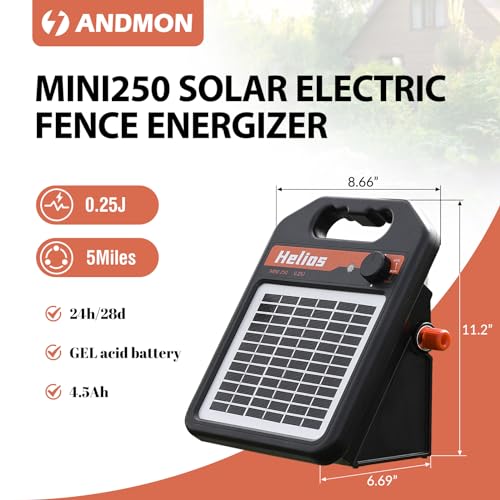 15 Miles 0.25 Joule Solar Electric Fence Charger M99505
