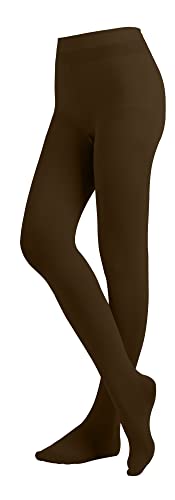 Women's Solid Colored Opaque Microfiber Footed Tights I723558