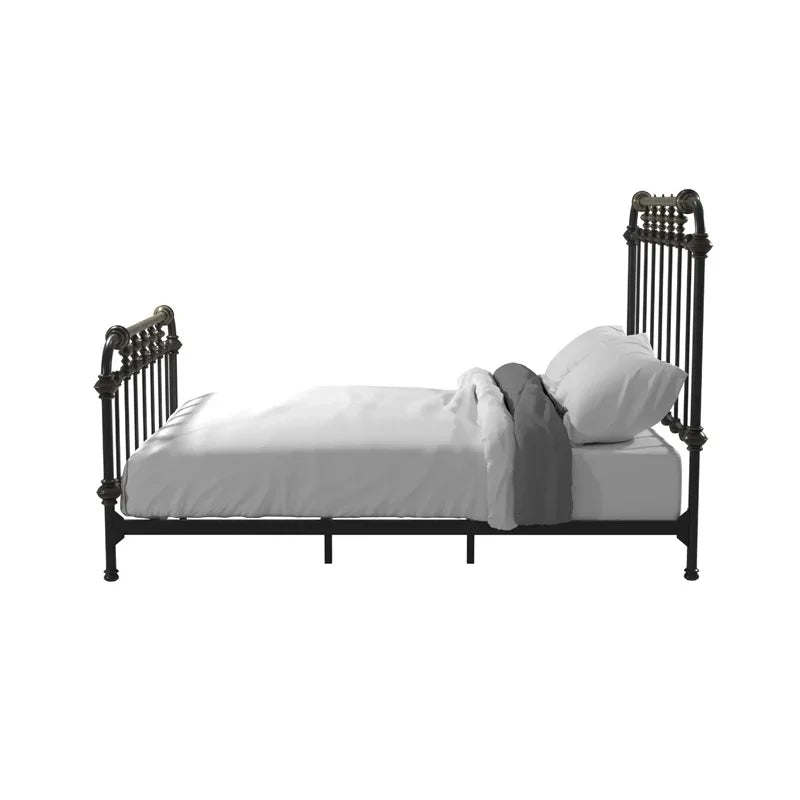 King Metal Spindle Bed Antique Black J271320