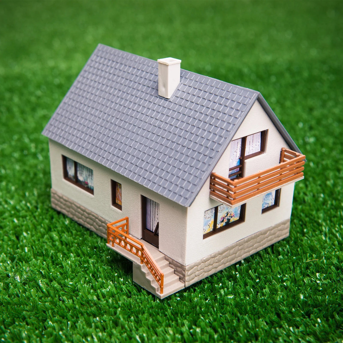 Miniature PVC Roof Tiles Dark Grey Pack of 10 D7298