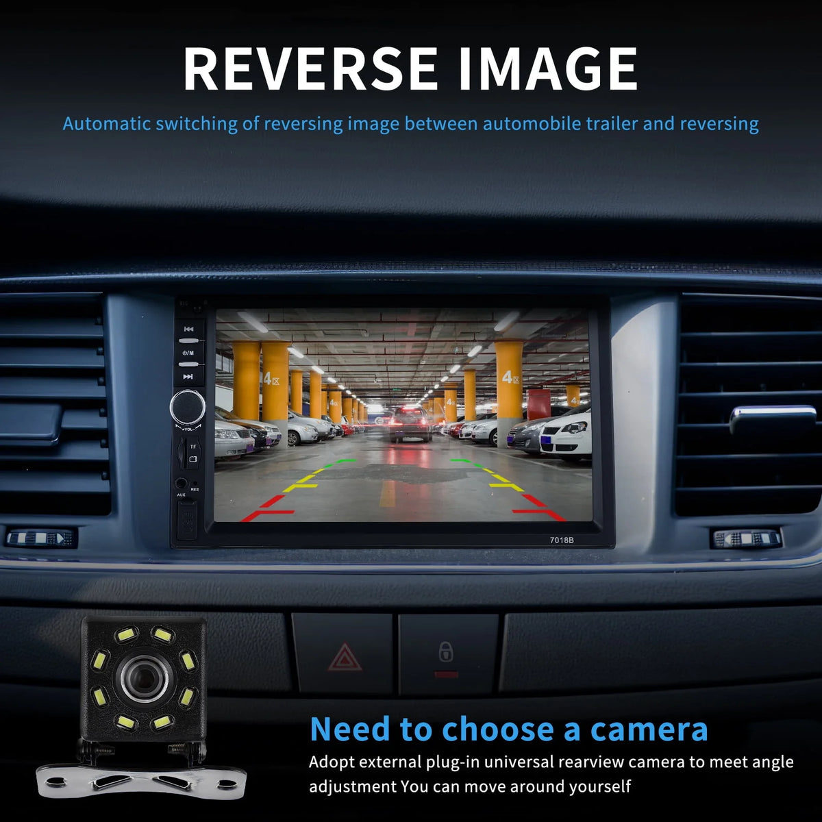7 Inch Double Din Car Stereo with CD Player L250025