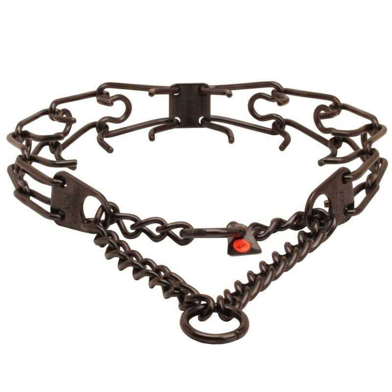 Black Stainless Prong Collar with O Ring K64700