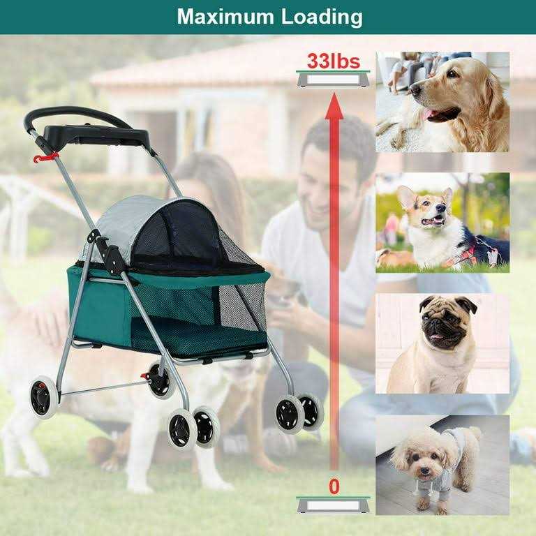 Teal Folding Pet Stroller R593