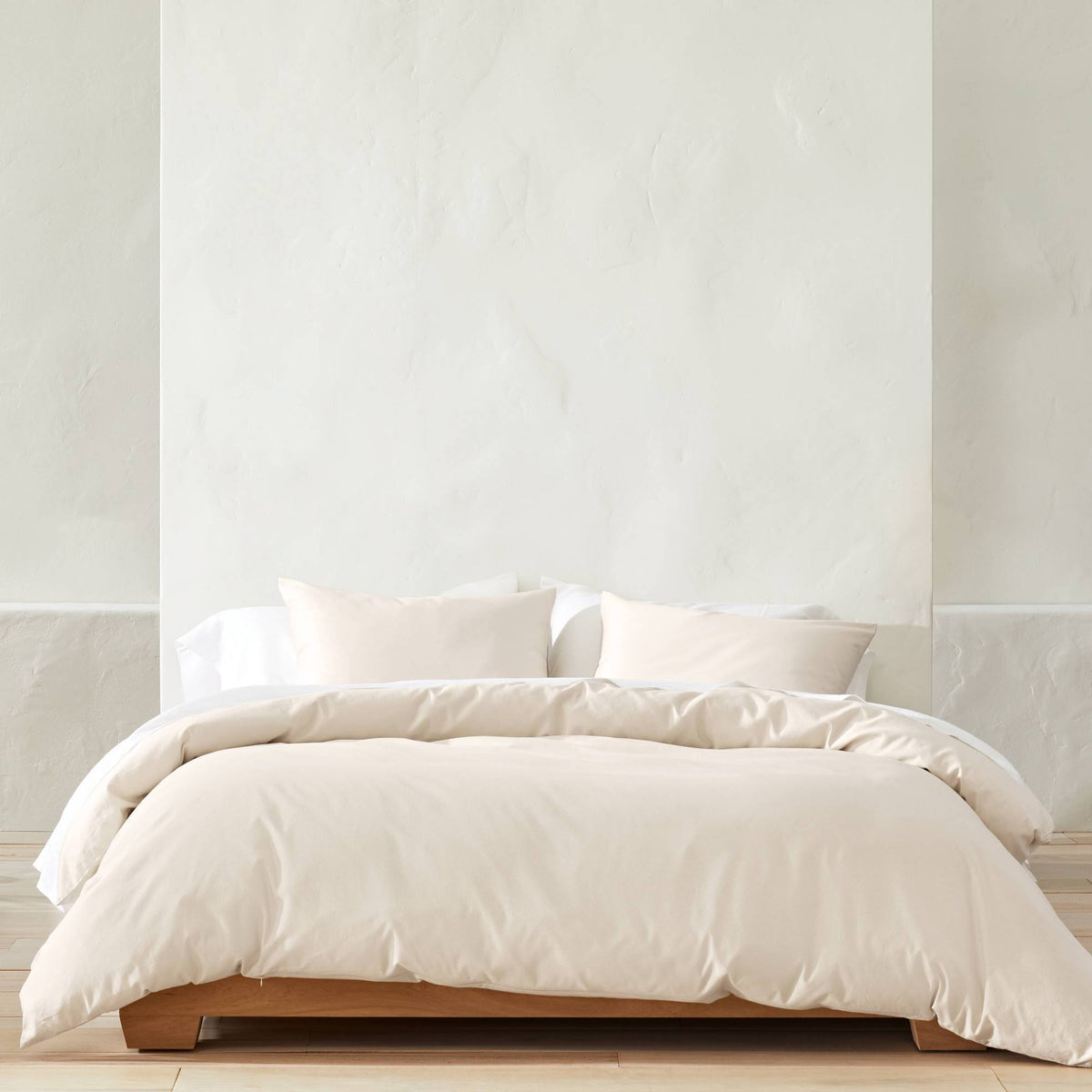 Full/Queen Supima Washed Sateen Duvet & Sham Set Natural K68918
