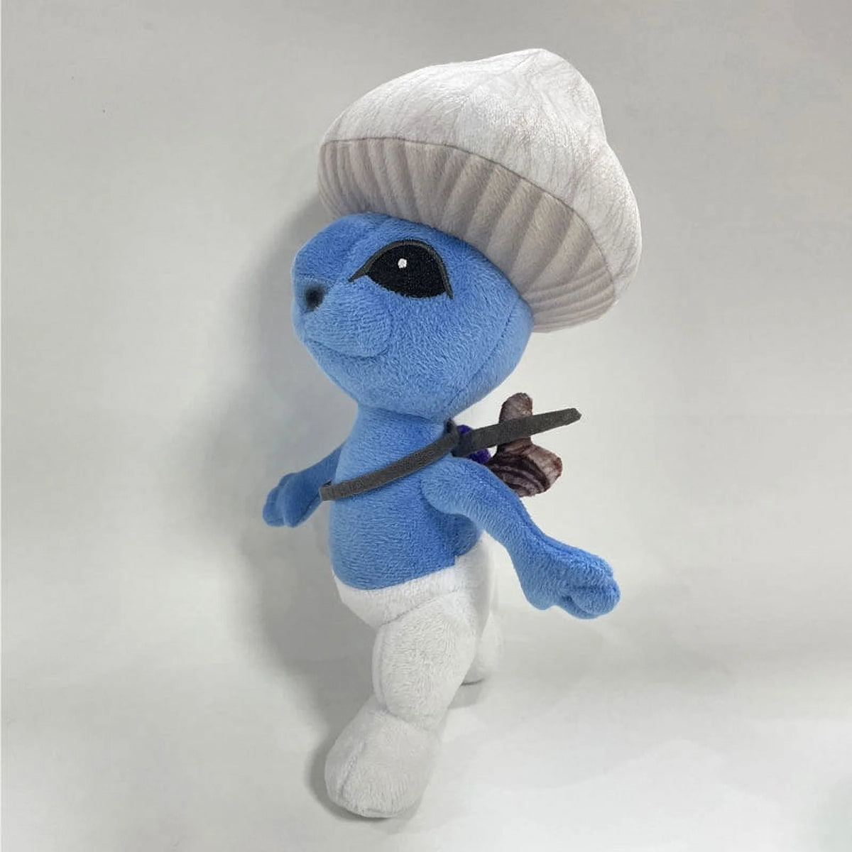 Blue Mushroom Cat Plush Toy 10'' Stuffed Animal Plushie Doll N89049