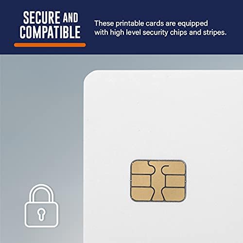 100 Pack SLE4442 Chip Cards with Hi-Co Magnetic Stripe PVC U291836