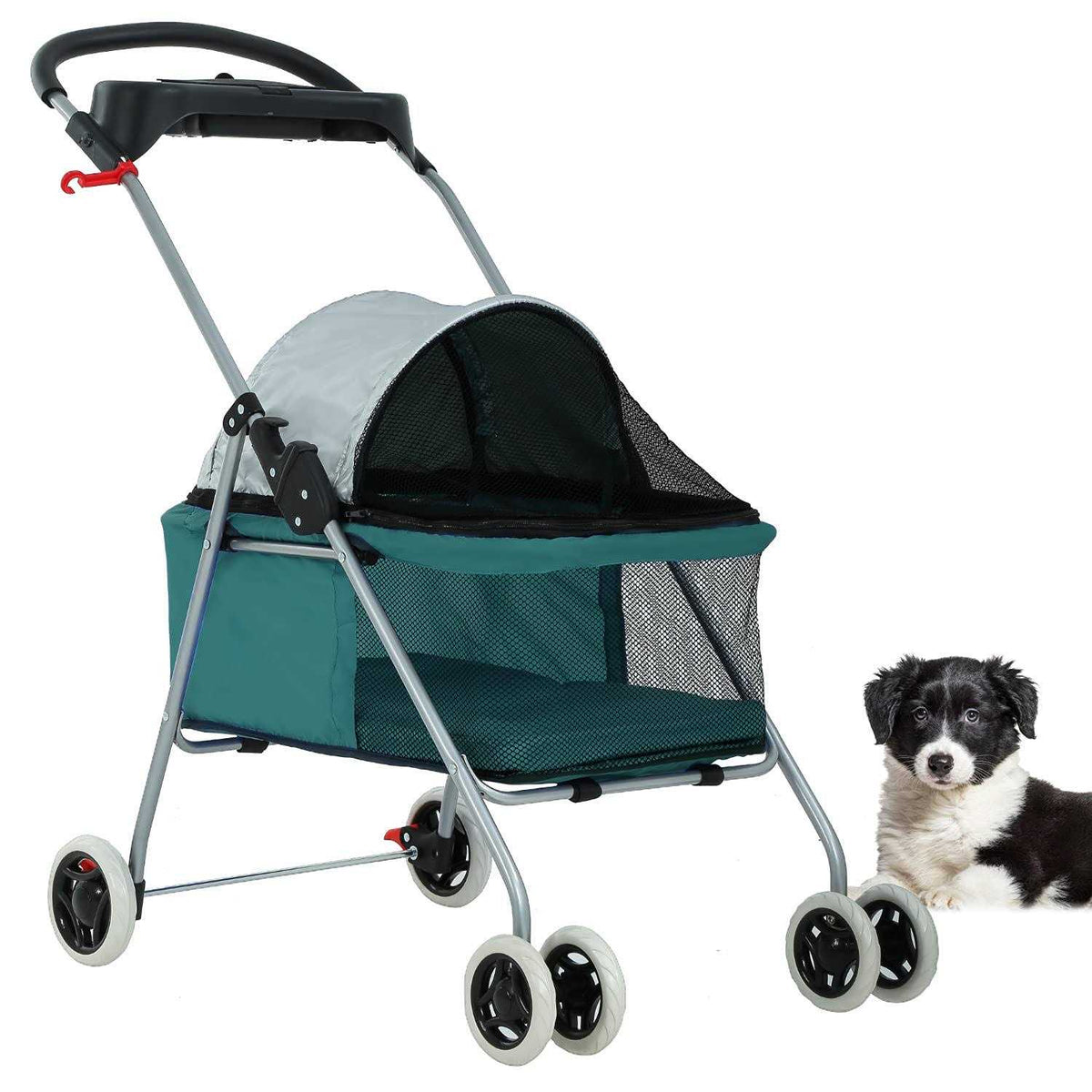 Teal Folding Pet Stroller R593