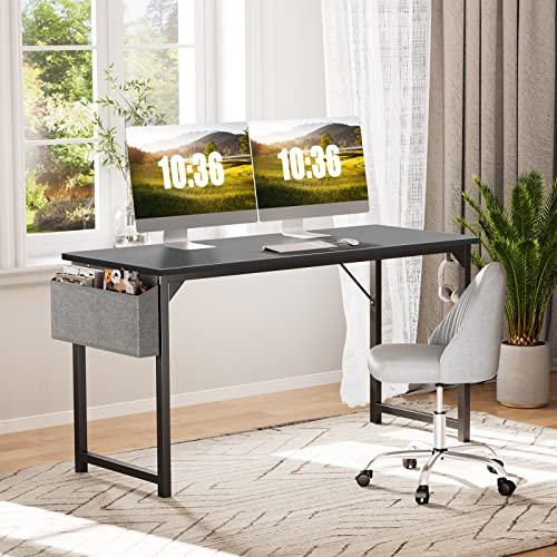 32 Inch Small Computer Office Desk with Storage Bag & Headphone Hooks G18850